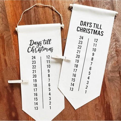 Autumn Delestowicz creates custom, handmade items for homes, such as simple Christmas Countdown banners.