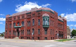 The Historic Masonic Temple sits at a busy intersection near Downtown Bay City.