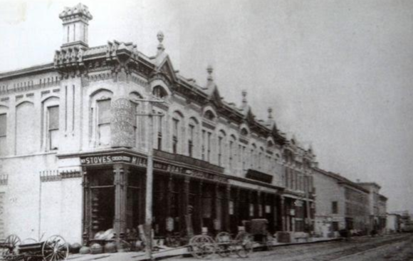 Every spring between 1865 and the turn of the century, thousands of lumbermen left the woods and came to Bay City to celebrate the end of the season. Those who arrived before 1900 saw this view of downtown Bay City. 