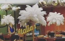 The recessed ceiling inside the Empire Italian Chophouse provides unique acoustics that attracts a Celtic music group every Tuesday night.