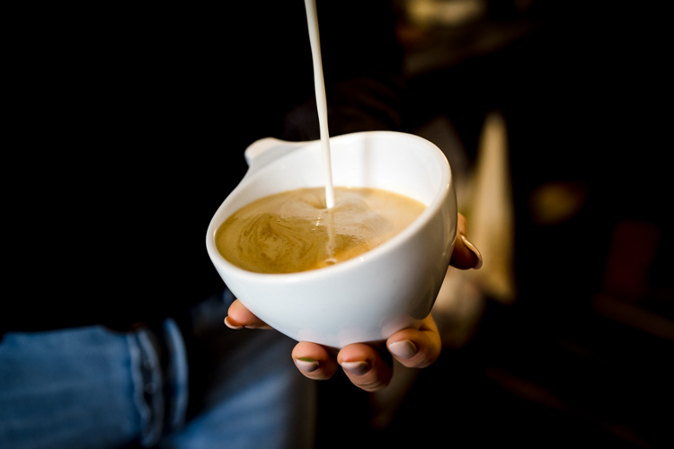 The coffee shop sits directly undeneath another one of Edmonds ventures, a rental loft 