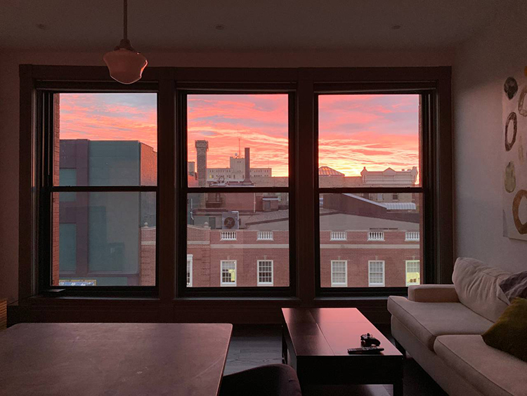 Located inside the Legacy building, this apartment is in the heart of downtown Bay City. 