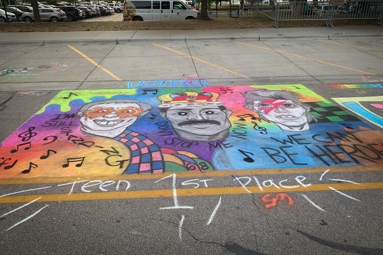 Once again, vibrant colors will fill the streets of Downtown Bay City during the 2025 Chalk Walk Art Festival. This entry from 2019 won top honors in the teen division.
