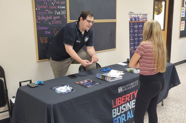 Western High School invites alumni in different fields, military recruiters, college representatives, and others to talk to the students about what it takes to succeed. (Photo courtesy of Bay City Western High School)