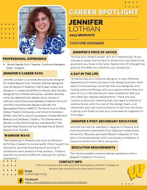 Western High School highlights alumni to show current students what's possible. (Graphic courtesy of Bay City Western High School)