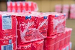 Volunteers from the United Way of Bay County as well as Michigan Sugar helped load sugar into each vehicle.