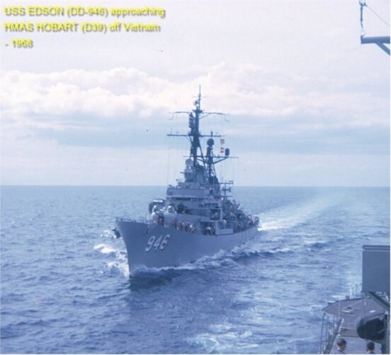 The USS Edson earned a nickname in North Vietnam when smoke from a battle blocked the ship from view. It re-appeared weeks later, earning the moniker 'Grey Ghost of the Vietnamese Coast.'  (Photo courtesy of the Saginaw Valley Naval Ship Museum)