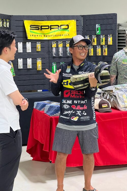 Masayuki Matsushita, a pro from Japan, enthusiastically praised the bountiful fish he discovered in the Saginaw River and Bay.