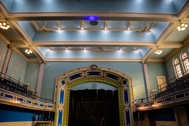 Two different parts of the Historic Masonic Temple feature stages. (Photo Credit: Ashley Brown)