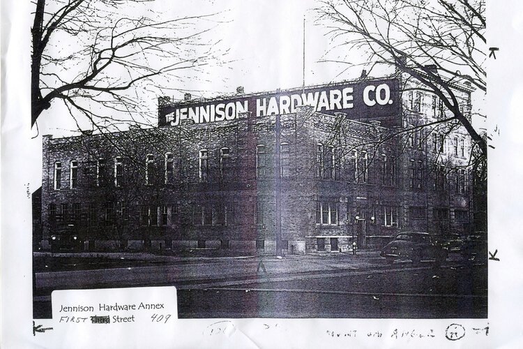 The building at the intersection of First Street and North Jefferson Street appears abandoned today. But it’s housed a variety of businesses for over a century.