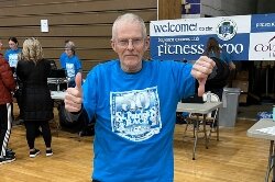 Leonard Block, 81, finished first in his division during the 2023 St. Patrick's Day Races. Block says running keeps his spirit young.