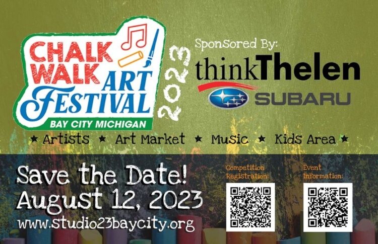 Studio 23's annual Chalk Walk Art Festival takes place in August. (Graphic courtesy of Studio 23)