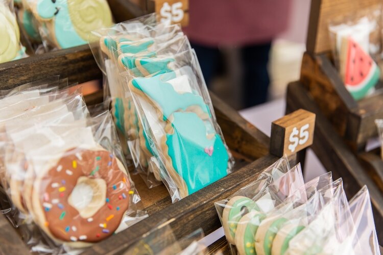 Some of the artists worked with food, creating treats that were both tasty and beautiful.