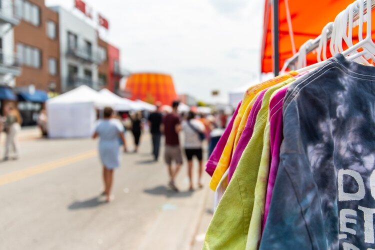 Customized clothing filled many of the booths.