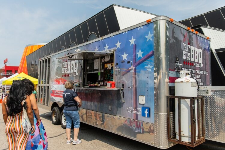 Visitors enjoyed hot and cool treats from the food trucks that joined the festival.
