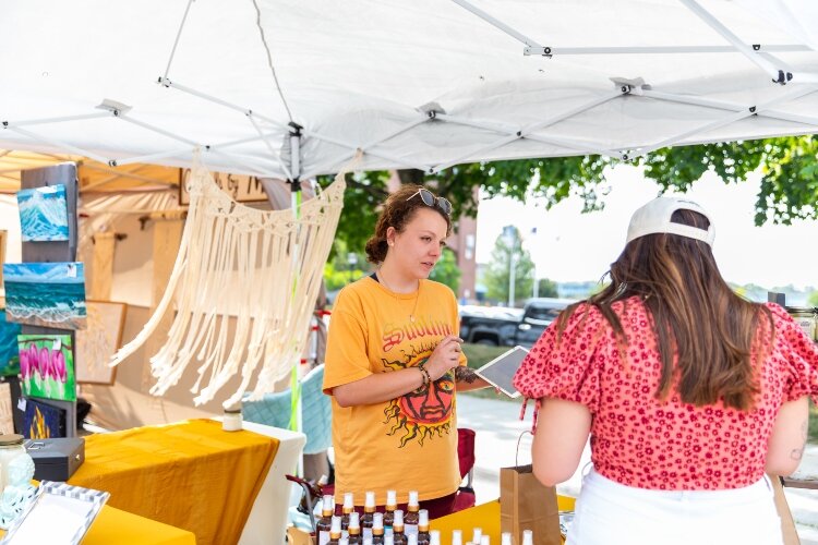 Throughout the weekend, about 10,000 people browsed through the art festival.