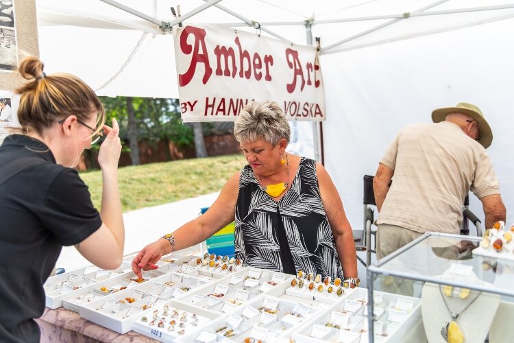 Artists from all over Michigan and as far away as Texas displayed and sold their work during the festival.
