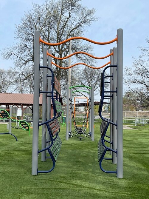The fitness park serves everyone from kindergarteners to retirees.