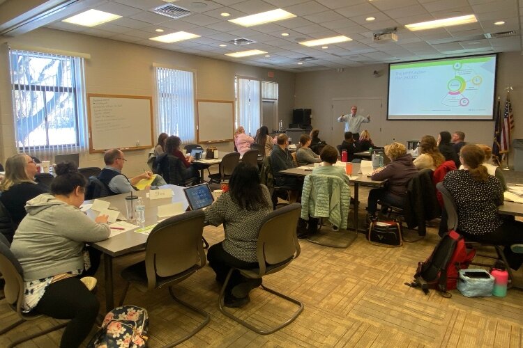 In March, about 40 people went through training to learn how to connect teens with mental health resources. (Photo courtesy of the Great Lakes Bay Regional Alliance)