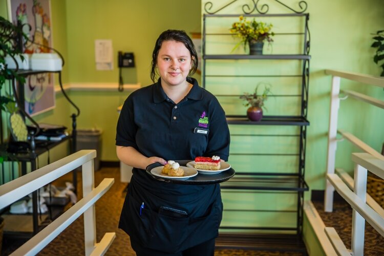 The entrees include a trip to the soup and salad bar, a drink, and dessert.