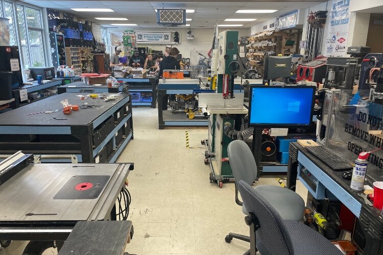 Building robots requires a machine shop as well as a computer lab. The new STEM center will hold both facilities in one building.