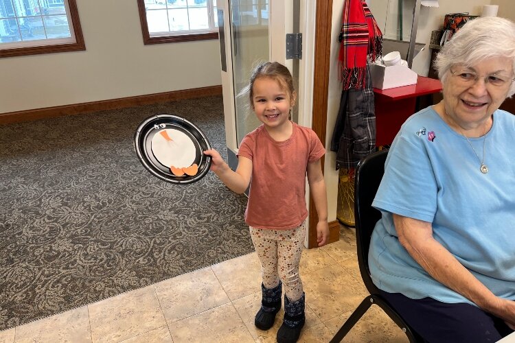 The staff at the pre-school and the assisted living center see smiles on the faces of everyone involved in the visits.