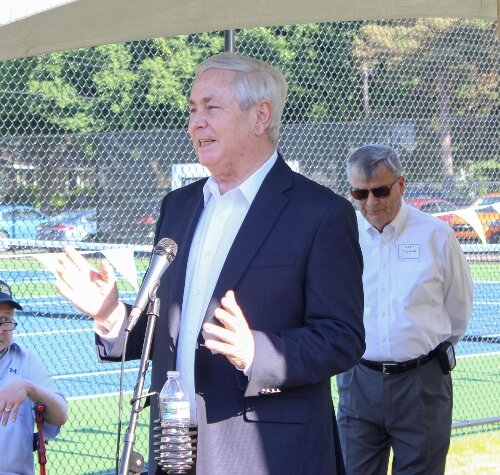 Bay County Executive Jim Barcia spoke at the grand opening event in 2019. (Photo courtesy of the Janet H. Jopke Courts)