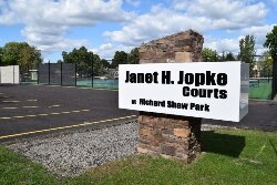 In 2019, the Janet H. Jopke Courts opened. Today, the volunteers who built the complex hope it inspires people to play tennis for fun and fitness. (Photo courtesy of the Janet H. Jopke Courts)