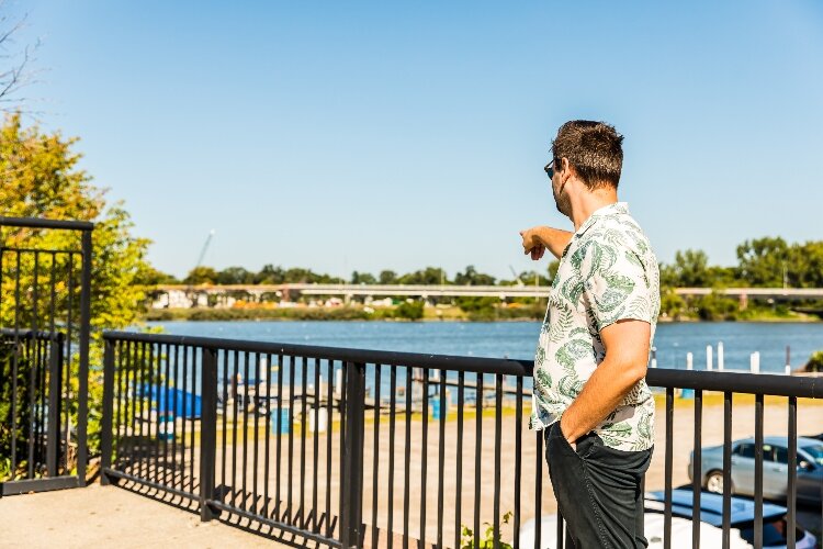 Fitzpatrick points out architectural details, natural landmarks, and explains some of Bay City's history during the popular tours.