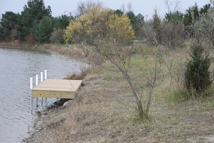Docks make it easier for anglers to enjoy two ponds inside the Frankenlust Township Nature Park.