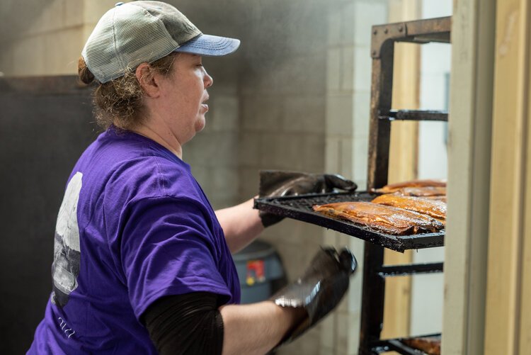 The Bay Port Fish store is open daily April through October and attracts visitors from across Michigan. 