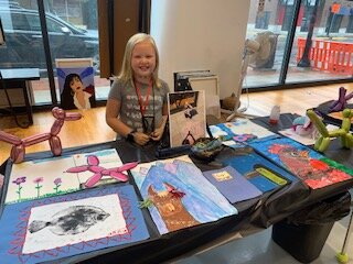 Studio 23 offers Summer Art camps in different mediums such as paint, pencils, clay, or chalk.