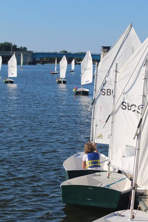Sailing lessons start for kids as young as 8 years old.