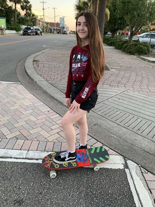 Alex Bourdlaies skating around town (Photo Credit: Alex Bourdlaies)