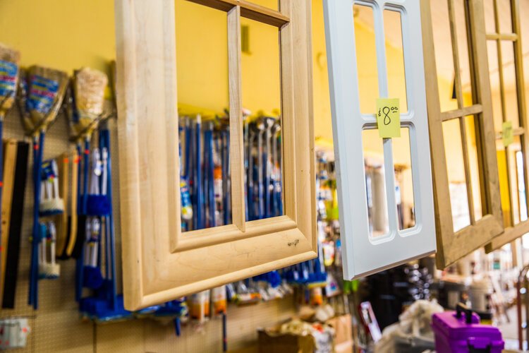 The salvage store takes up half a city block at the corner of Washington Avenue and Seventh Street. Whatever you need, there’s a good chance you’ll find it here. 