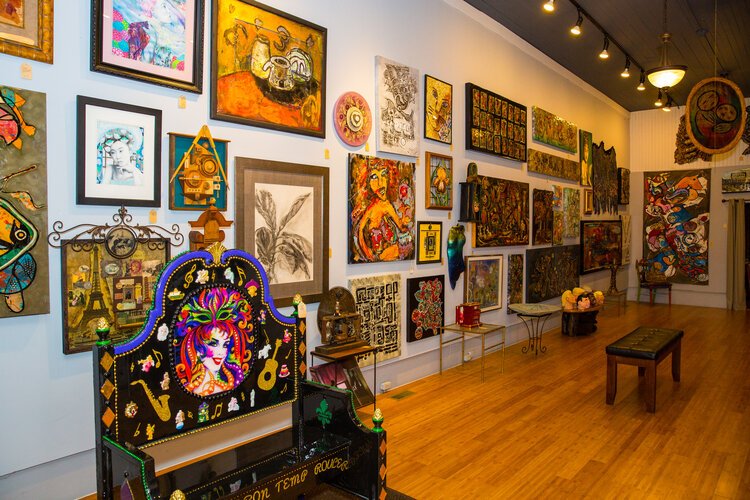 Artists from throughout the Great Lakes Bay Region display their work inside the C.A.T, Gallery next door to Larson Salvage.