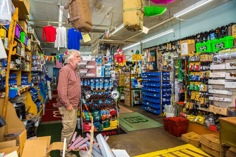 Inside Larson’s Salvage, the offerings are at least as eclectic as the collection at the art gallery.