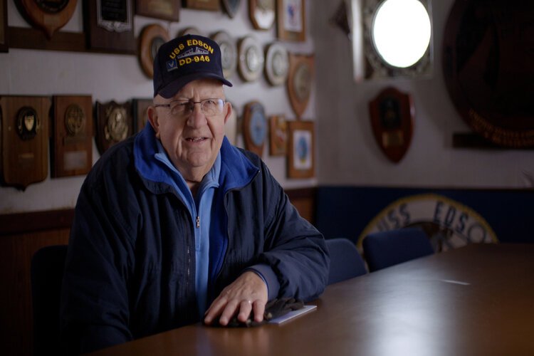 Michael J. Buda, former Mayor of Bay City, presented Madonna's key to the city to Lee Meredith, who appeared in a series of beer commercials. Since he hadn't heard from Madonna, he gave the key to Meredith. (Photo courtesy of Zach Neumeyer)
