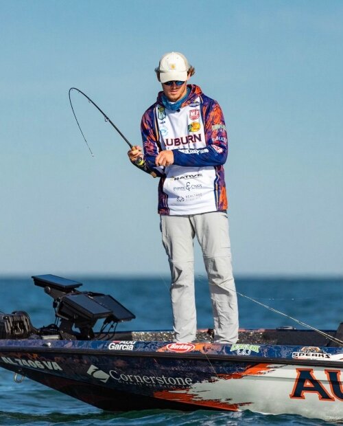 Alabama native Logan Parks, 23, loved fishing for bass on the Saginaw Bay. 'It's definitely my new favorite fishery,' he says..
