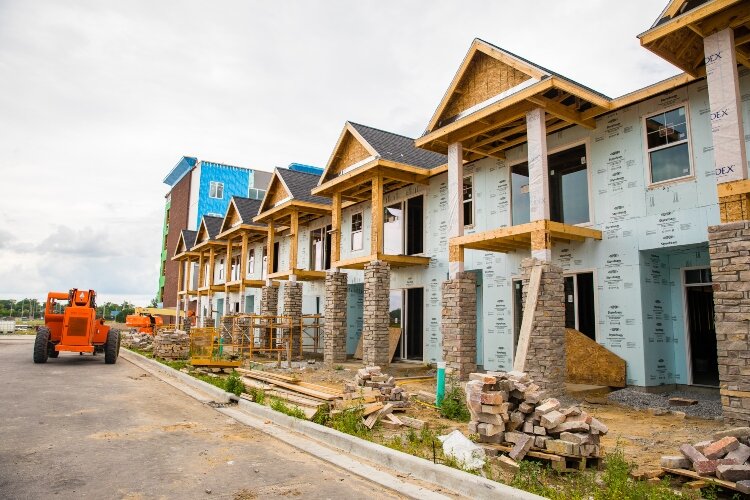 Phase II of Uptown - located in an area that once housed Sears and F.P. Horak - is under construction now.