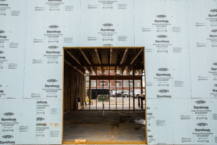 Uptown Bay City consists of medical offices, restaurants, coffee houses, retail businesses, offices, and residential space.