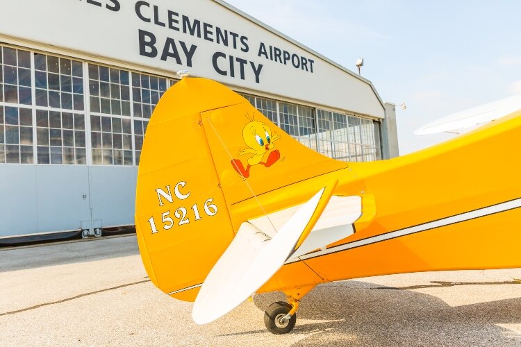 A previous owner loved Tweety Bird. Out of respect, Staudacher kept a hand-drawn rendering of the cartoon character on the plane.