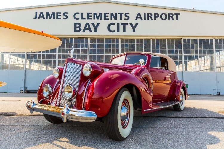 The front fenders, hood and grille were built by Packard.