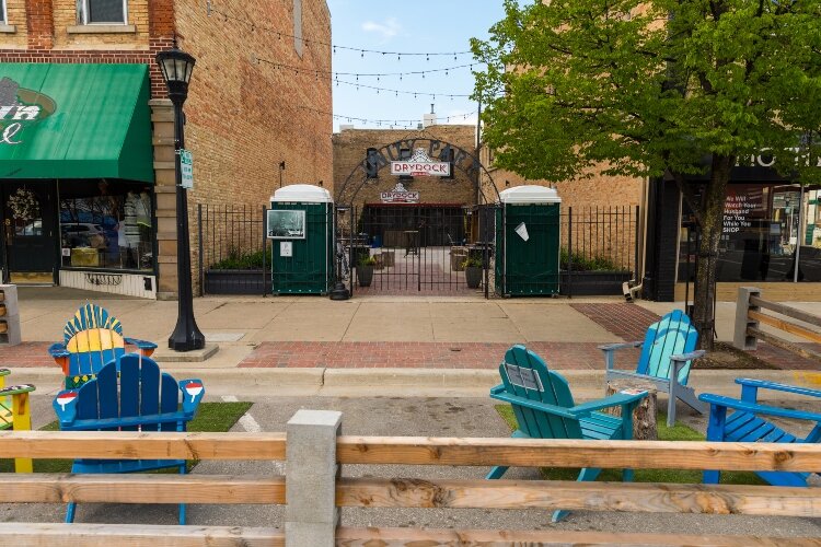 The seating areas are as diverse as the businesses that created them.