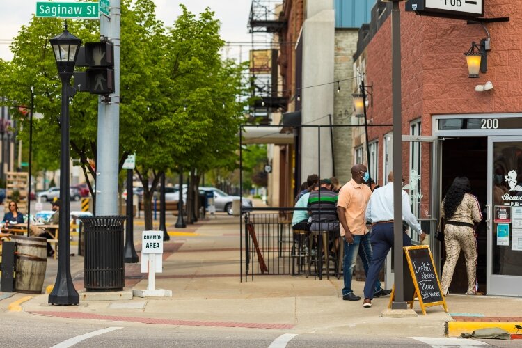 Patrons can also can step inside area restaurants.