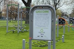 A fitness obstacle course was added to Maplewood Park on Bay City's East Side.