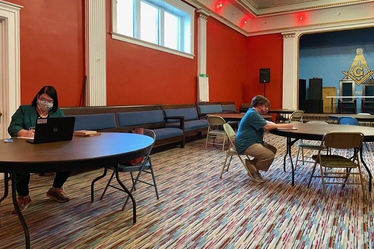 Three times a week, workshops filled with writers, artists, and crafters meet at the Masonic Temple to exchange ideas.