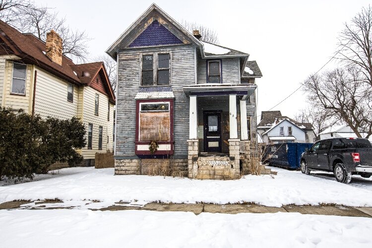 Bay City has applied for a Neighborhood Enterprise Zone designation in the North Grant Street area in order to encourage homeowners to take on projects such as this home, which Joe and Andrea Frost are renovating.