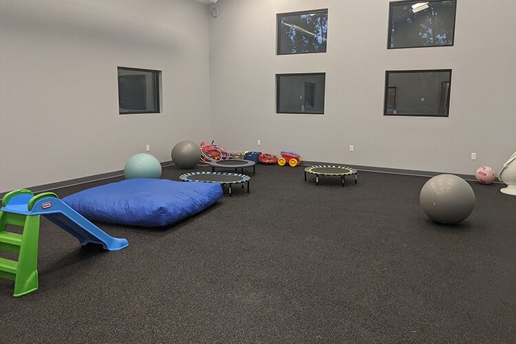 The gym allows for different elements of play and more social opportunities. 