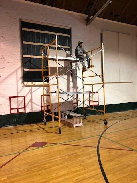 While fundraising efforts continue, work has begun to upgrade the acoustics inside the building.